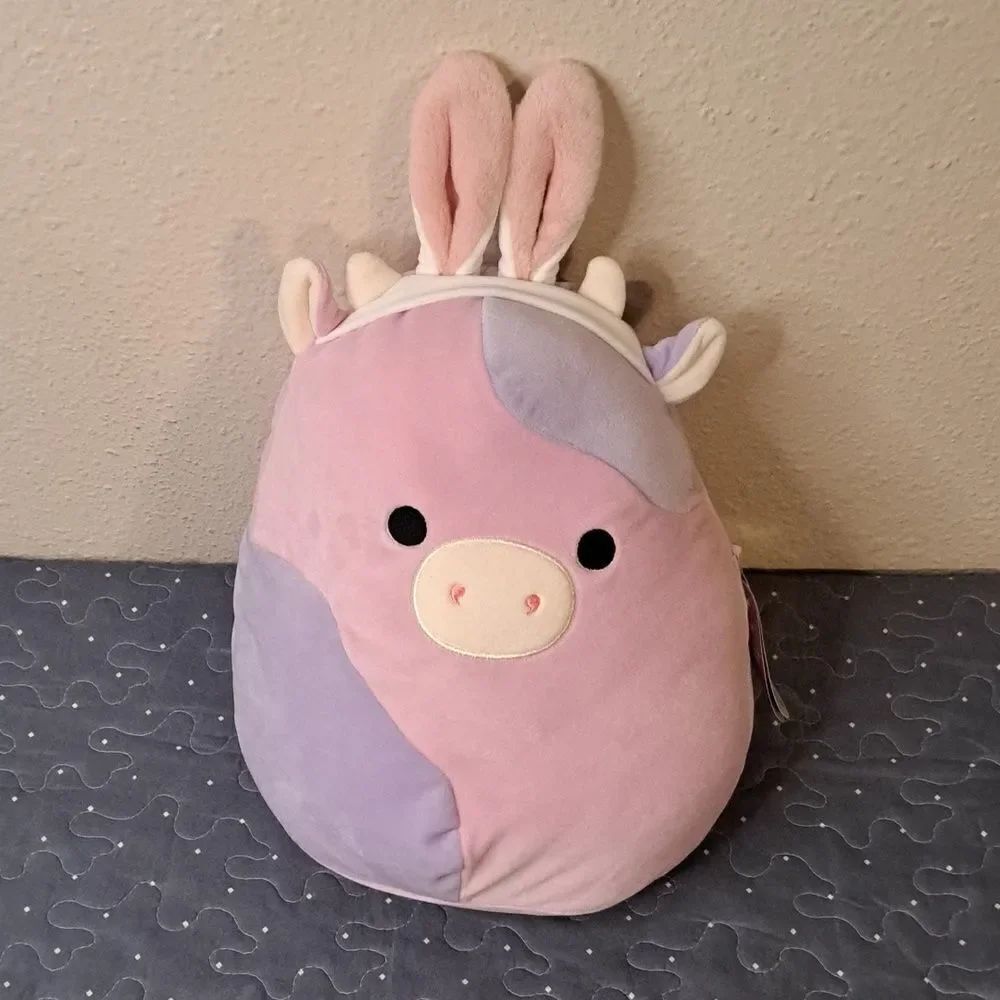 Patty the Pink and purple cow 11 inch Squishmallow -new